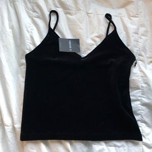 Forever 21 black velvet tank top